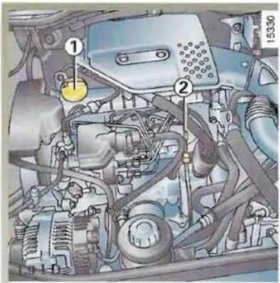 RENAULT Megane (1999) - NIVEAU HUILE MOTEUR (suite) - 1