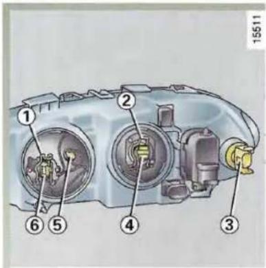 RENAULT Megane (1999) - FEUX AVANT DOUBLE OPTIQUE : remplacement des lampes - 2