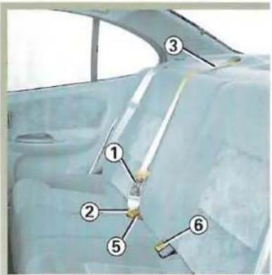 RENAULT Megane (1999) - Ceinture arrière centrale - 1