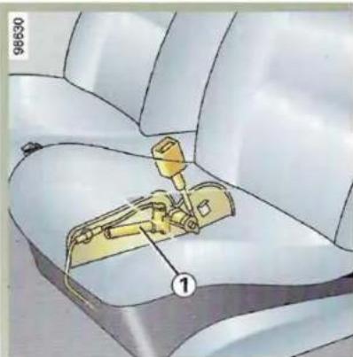 RENAULT Megane (1999) - MOYENS DE RETENUE COMPLÉMENTAIRES A LA CEINTURE AVANT - 1