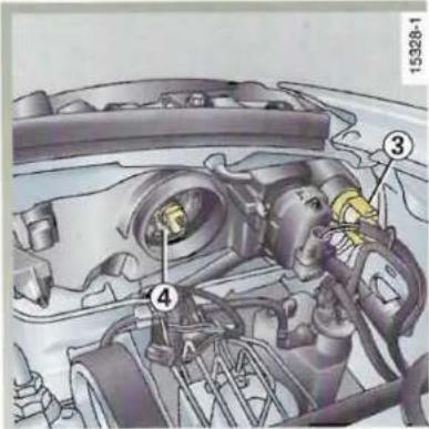 RENAULT Megane (1999) - FEUX AVANT SIMPLE OPTIQUE : remplacement des lampes - 2