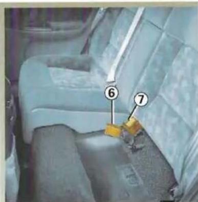 RENAULT Megane (1999) - CEINTURES DE SÉCURITÉ ARRIÈRE SAUF VERSIONS BREAK (suite) - 1