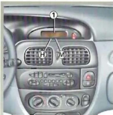 RENAULT Megane (1999) - HEURE ET TEMPÉRATURE EXTÉRIEURE - 1