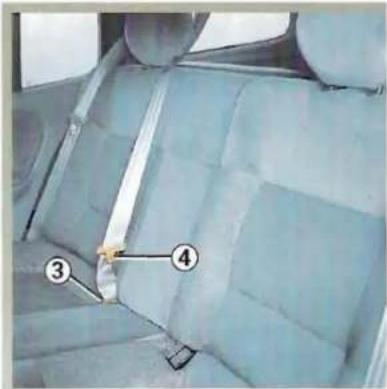 RENAULT Megane (1999) - CEINTURES DE SÉCURITÉ ARRIÈRE CENTRALE VERSIONS BREAK - 2