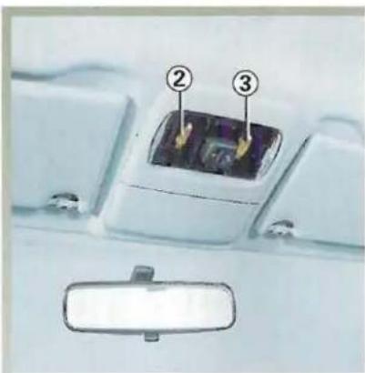 RENAULT Megane (1999) - ECLAIRAGE INTERIEUR : remplacement des lampes - 2