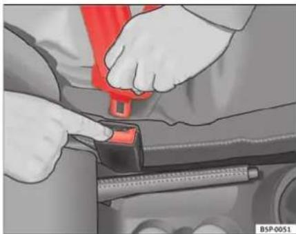 SEAT Leon (2006) - Detacher le ceinture de sécurité - 1