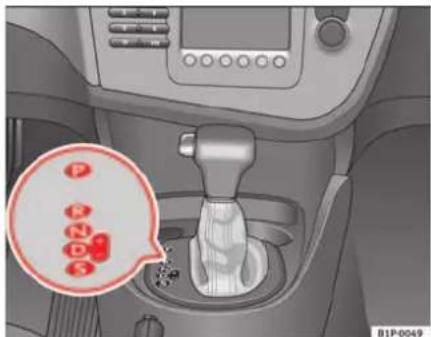 SEAT Leon (2006) - Positions du levier selecteur - 1