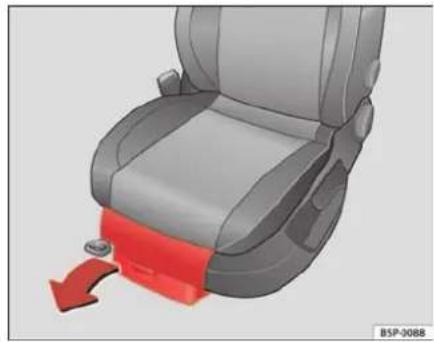 SEAT Leon (2006) - Rangement sous le siège avant gauche* - 1