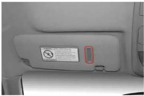 SSANGYONG Kyron (2006) - SUPPORT DE CARTE / PARE-SOLEIL ET LAMPE DU MIROIR DE MAQUILLAGE - 1