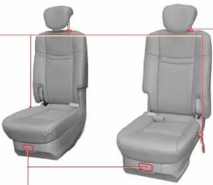 SSANGYONG Rodius (2005) - SIEGE DE TROSIEME RANGEE (9 SIEGES) - 2