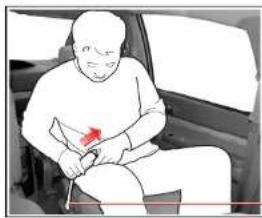 SSANGYONG Rodius (2005) - COMMENT BOUCLER LES CEINTURES DU SIEGE DE DEUXEIEME RANGEE - 1