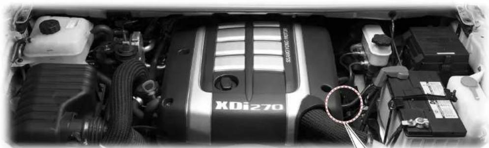 SSANGYONG Rodius (2005) - COMMENT VIDANGER L'EAU DU FILTRE A CARBURANT (GENERAL) DIESEL UNIQUEMENT - 1