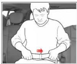 SSANGYONG Rodius (2005) - COMMENT BOUCLER LES CEINTURES DU SIEGE DE DEUXEIEME RANGEE - 6