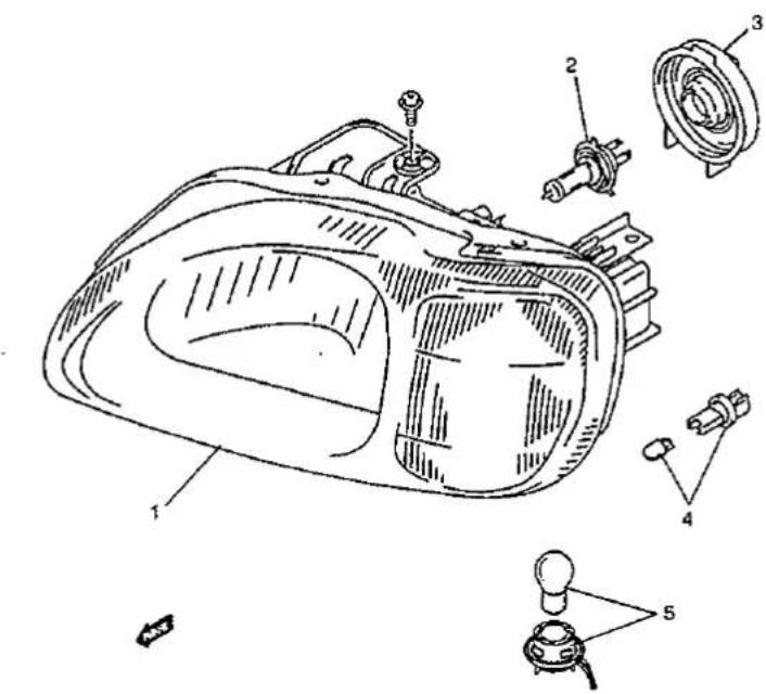 SUZUKI Baleno (2001) - PROJECTEURS - 1