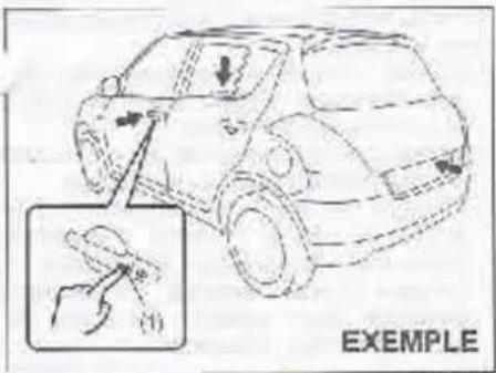 SUZUKI Swift (2012) - Déverrouillage/verrouillage sans clé en utilisant les commutateurs - 1