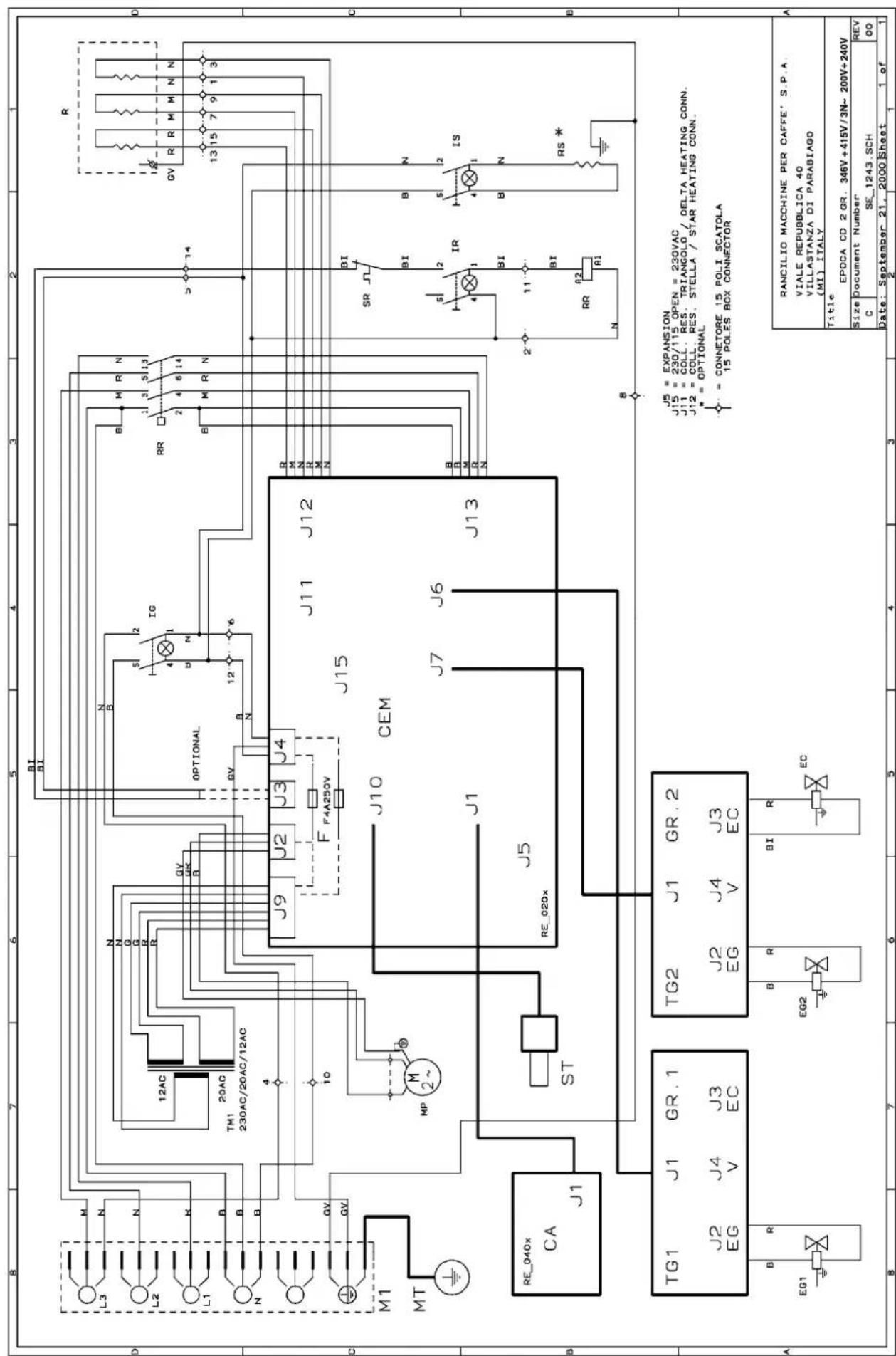 RANCILIO Epoca - ESQUEMA ELETRICO - 2