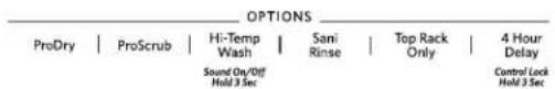 KITCHENAID KDFE304D - Choisir un programme et une option. - 3