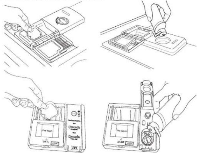 KITCHENAID Architect KDTE404DBL - Verser le détergent pour le nettoyage et l'agent de rinçage pour le séchage. - 1