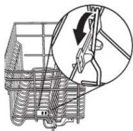 KITCHENAID Architect KDTE404DBL - To adjust the fold-down tines: - 1