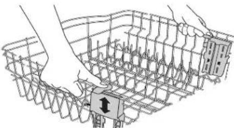 KITCHENAID Architect KDTE404DBL - Canasta superior regulable de calidad superior de 2 posiciones - 1