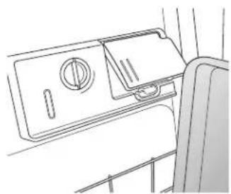 KITCHENAID Architect KDTE404DBL - IMPORTANT : Ne pas obstruer le distributeur de détergent. - 1