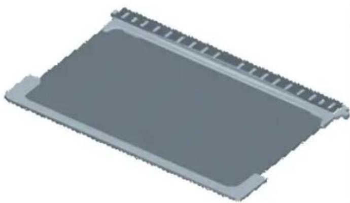 BOMPANI BO06214E - Glass shelf with slide damper - 1
