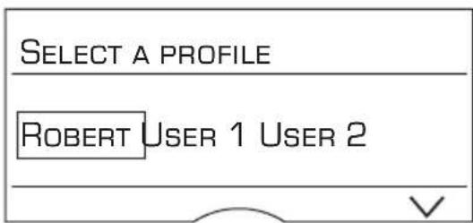 BOSCH TES71221RW - Calling up a user profile - 1