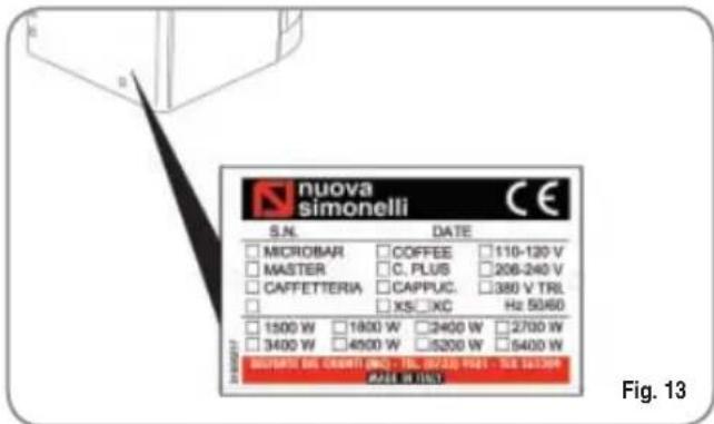 NUOVA SIMONELLI Microbar AD - MACHINE IDENTIFICATION - 1