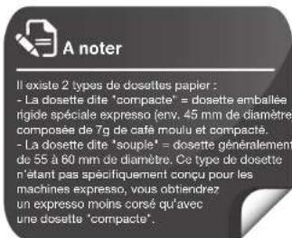 RIVIERA & BAR CE 340 A - Expresso à partir de café en dosette papierPréparation de la machine - 1