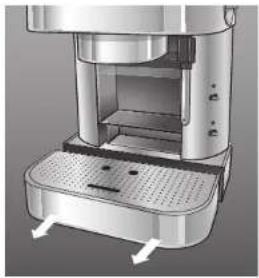 RIVIERA & BAR CE 340 A - Nettoyage de la grille repose-tasses (12) et du bac de récupération d'eau (9) - 1