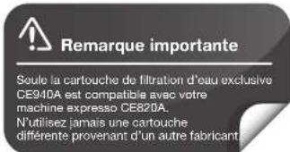 RIVIERA & BAR CE 820 A - Préparation et installation de la cartouche de filtration d'eau exclusive - 1