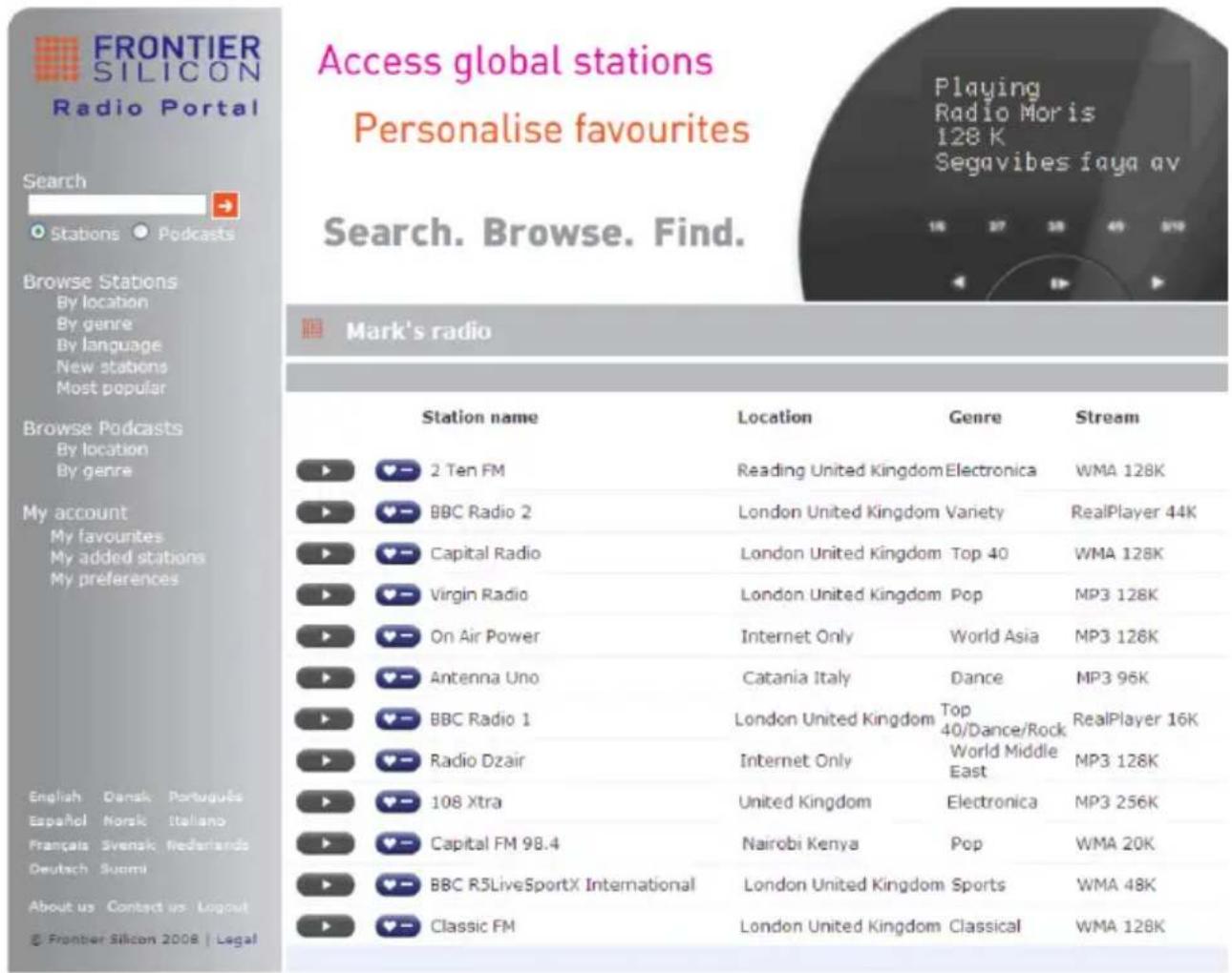 Brionvega Cubo TS525 - Portal de Internet para el registro de la Radio - 1
