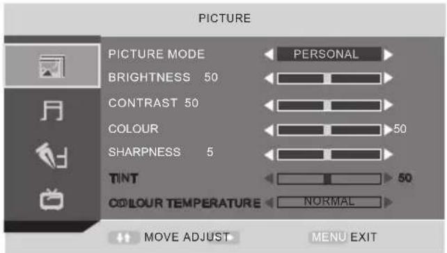 TOKAI LTL 1406 CK - 4.2.VIDEO MENU OPTIONS (Picture) - 1