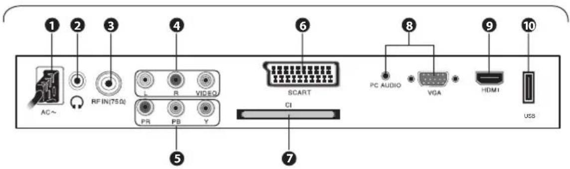 TOKAI LTL 1406 CK - Illustration des connectiques - 1