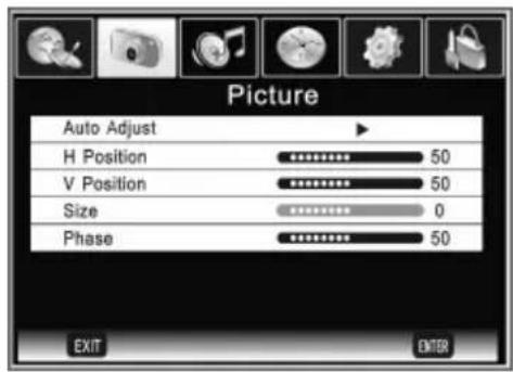 CHANGHONG E19X718 - • Screen (in modalità di PC-RGB) - 1