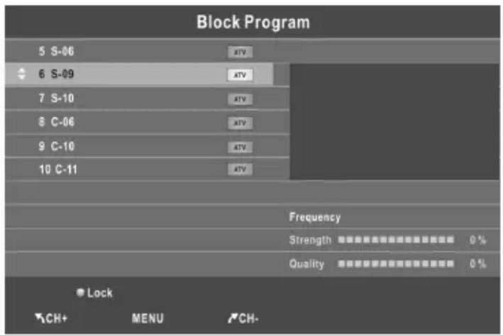 CHANGHONG EF22F718 - - Programma blokkeren (in de TV/DTV modus) - 1