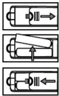 CHANGHONG EF22F718 - Batterijenplaatsen in de afstandsbediening - 1