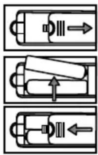 CHANGHONG EF22F718 - Installare le batterie all'interno del compartmento - 1