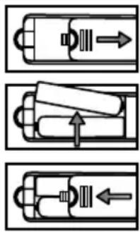CHANGHONG EF22F868SD - Einsetzen der Batterien in die Fernbedienung - 1