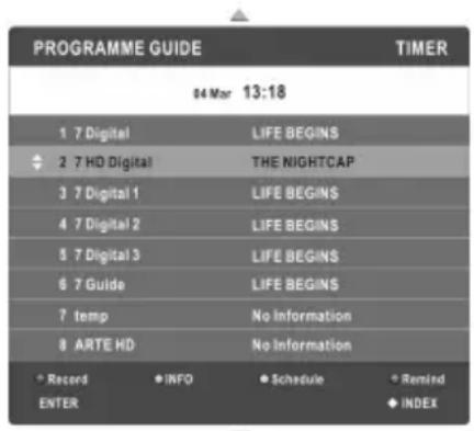 CHANGHONG EF22F868SD - GUIDE PROGRAMME (En mode DTV) - 1