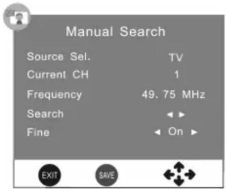 CHANGHONG EF22X718 - - recherche manuelle - 1