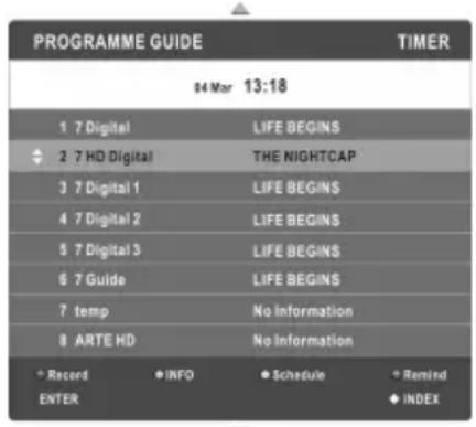 CHANGHONG EF24F868SD - GUIDE PROGRAMME (En mode DTV) - 1