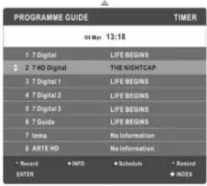 CHANGHONG EF24F898S - GUIDE PROGRAMME (En mode DTV) - 1