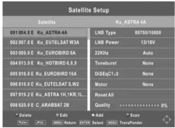 CHANGHONG EF24F898SD - Impostazione di Satellite - 2