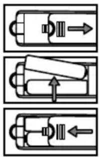 CHANGHONG EF32F868S - Installer les piles dans la télécommande - 1