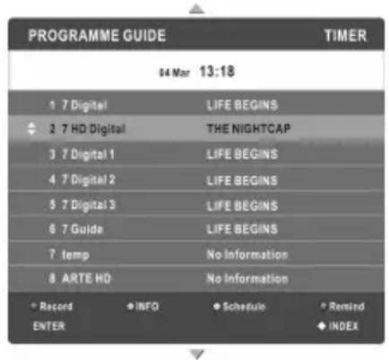 CHANGHONG EF32F868S - GUIDE programme (en mode DTV) - 1