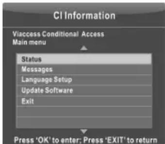 CHANGHONG EF32F868S - Information CI (en mode DTV) - 1