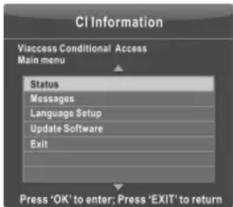 CHANGHONG EF42F868S - • Information CI (en mode DTV) - 1