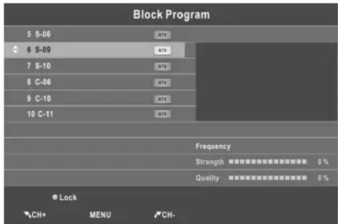 CHANGHONG ET32F718EC - Programm sperren (im TV/ DTV-Modus) - 1