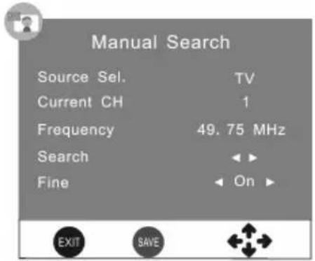 CHANGHONG EF46T718D - - Manual Search (Wyszukiwanie ręczne) - 1